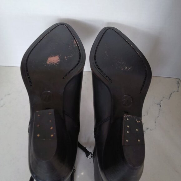 Women's Hudson London Larry Black leather heeled ankle boots size EU 39 - US 8 - Picture 12 of 12